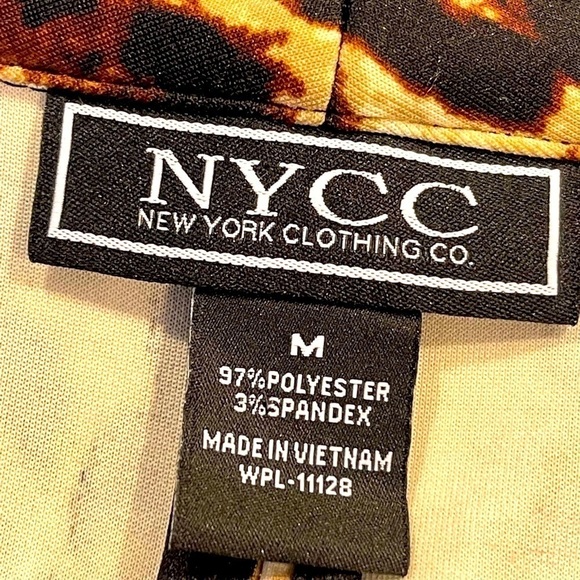 NYCC Women's' Long Leopard Animal Print Blazer Jacket Cardigan Open Front, Sz M - Picture 2 of 7